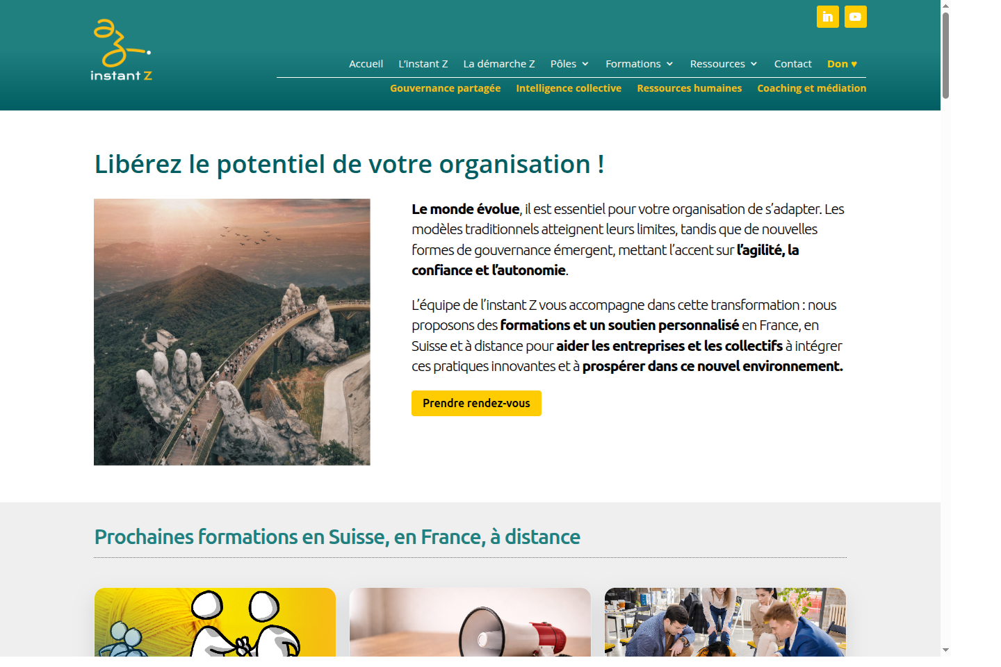 Capture d'écran du site instantz.org